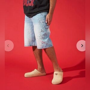 DUAA "Reward Ice Stone" denim shorts men's 36 streetwear skater jorts